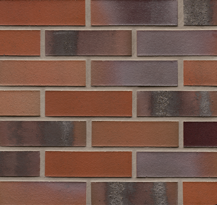 Клинкерная фасадная плитка Feldhaus Klinker 560 carbona carmesi colori