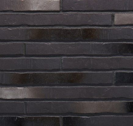 Клинкерная фасадная плитка Stroeher Riegel50 453 silber-schwarz, 490х40 мм