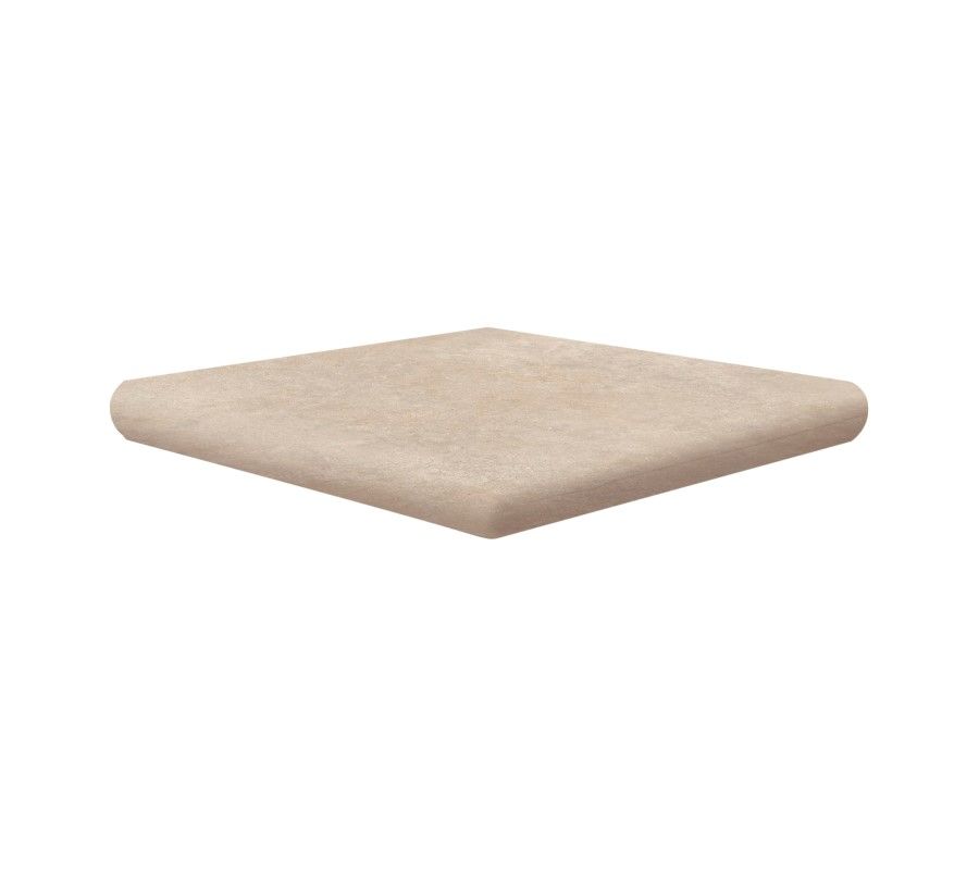 Клинкерная ступень флорентинер угловая Exagres Drach Beige, 330х330 мм