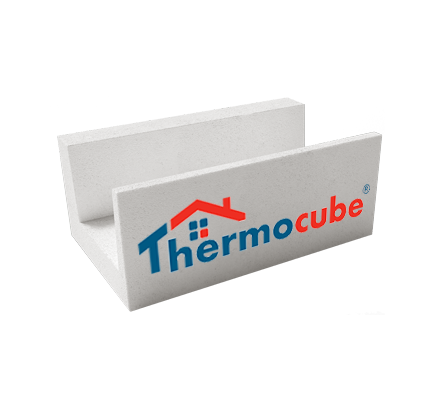 U-образный газобетонный блок Thermocube D500, 600х200х375 мм фото - 1