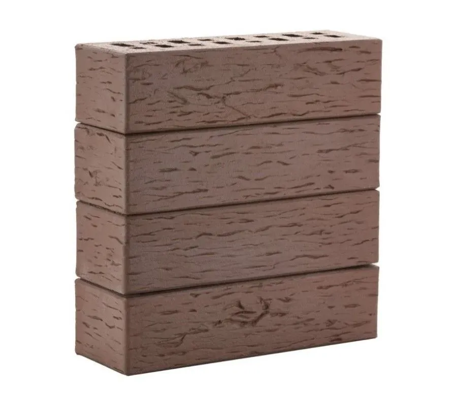 Кирпич клинкерный ЛСР коричневый «Мюнхен» береста, 250х85х65 мм