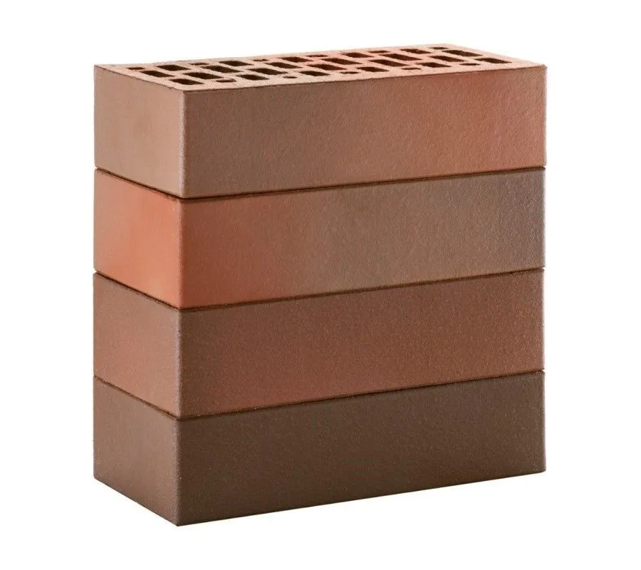 Кирпич облицовочный ЛСР красный флэш гладкий одинарный, 250х120х65 мм