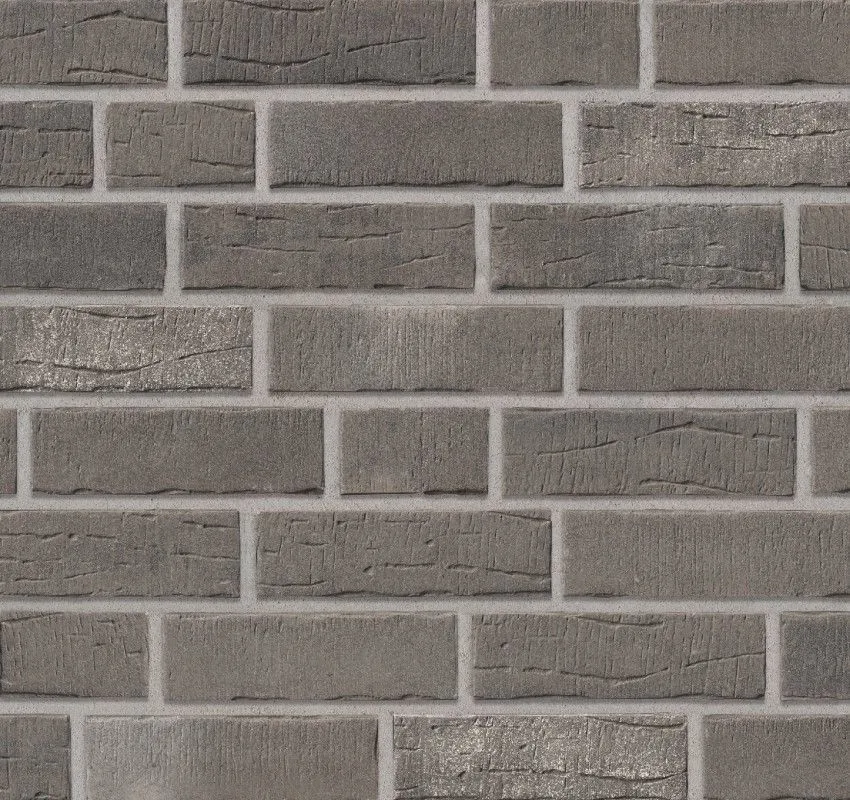 Клинкерная фасадная плитка Stroeher Steinlinge 375 platingrau