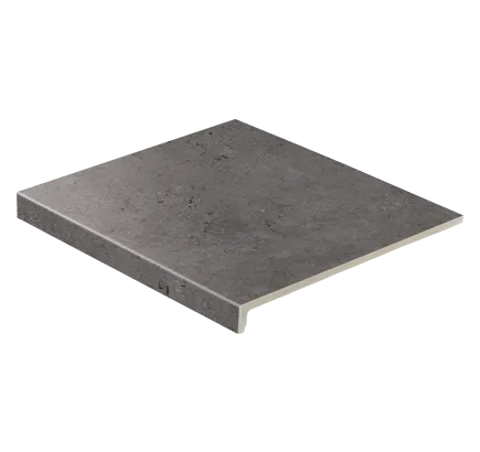 Клинкерная ступень прямоугольная Stroeher Gravel Blend 963 black, 294х340 мм
