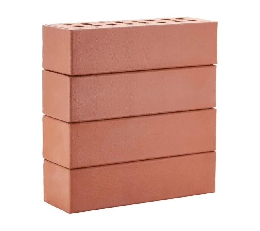 Кирпич клинкерный ЛСР красный «Лондон» гладкий, 250х85х65 мм