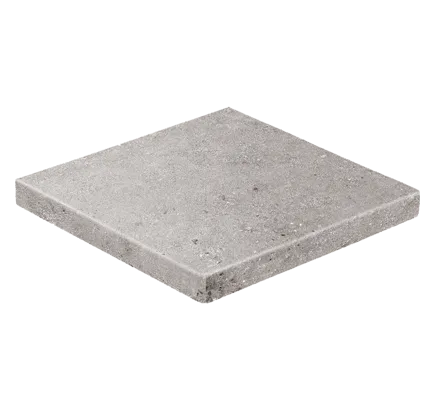 Клинкерная ступень прямоугольная угловая Stroeher Gravel Blend 962 grey, 340х340 мм