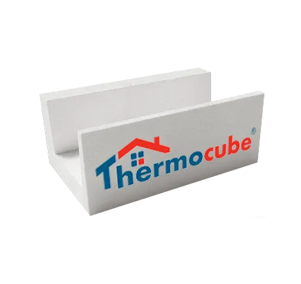 U-образный газобетонный блок Thermocube D500, 600х250х400 мм фото - 1
